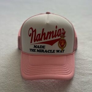NAHMIAS Miracle Way Trucker Hat Pink One SnapBack Snap Back Adjustable One Size